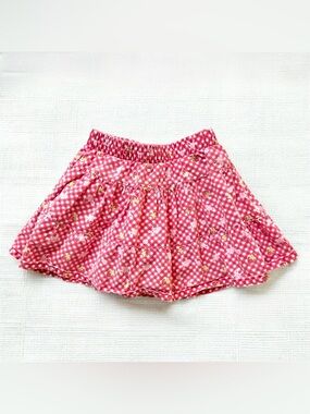 Vintage Strawberry Shortcake Skort 24M Toddler Red Gingham Cotton 2006 Y2K Skirt